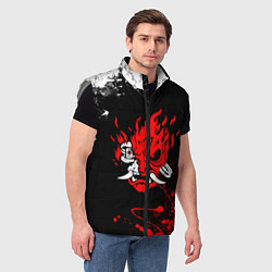 Мужской жилет CYBERPUNK 2077, цвет: 3D-светло-серый — фото 2