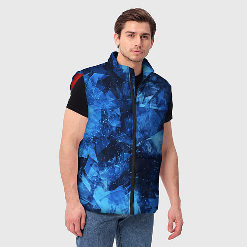 Мужской жилет Blue Abstraction / 3D-Красный – фото 3