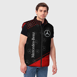 Мужской жилет MERCEDES МЕРСЕДЕС, цвет: 3D-красный — фото 2