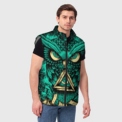 Мужской жилет Тотемная сова, цвет: 3D-светло-серый — фото 2