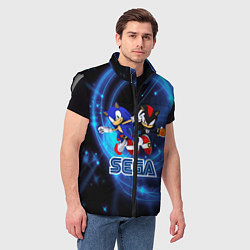 Мужской жилет Sonic SEGA, цвет: 3D-светло-серый — фото 2