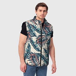 Мужской жилет Тихие тропики, цвет: 3D-черный — фото 2