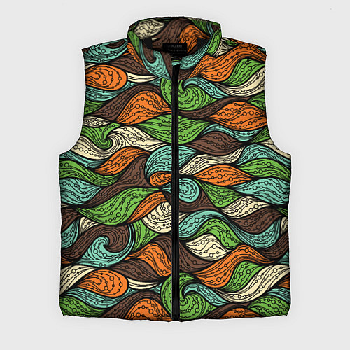 Мужской жилет Абстрактные волны / 3D-Черный – фото 1