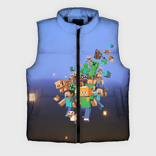 Мужской жилет Minecraft / 3D-Черный – фото 1
