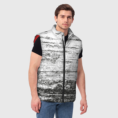 Мужской жилет Деревянный / 3D-Красный – фото 3