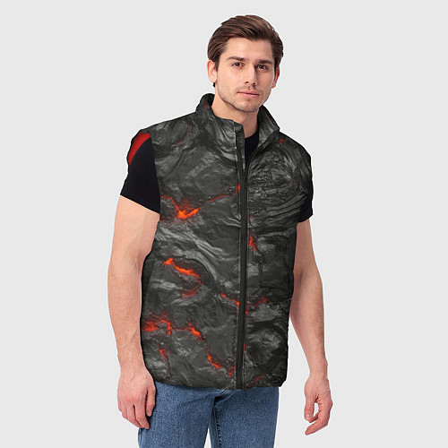 Мужской жилет Застывшая лава / 3D-Красный – фото 3