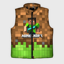 Мужской жилет Minecraft logo heroes, цвет: 3D-черный