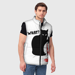 Мужской жилет What Cat, цвет: 3D-черный — фото 2
