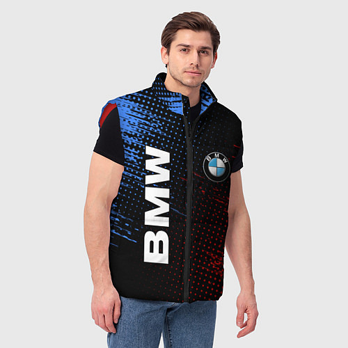 Мужской жилет BMW ТЕКСТУРА / 3D-Красный – фото 3