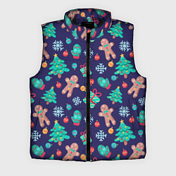 Мужской жилет Новый год, цвет: 3D-черный