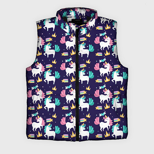 Мужской жилет Unicorn pattern / 3D-Черный – фото 1
