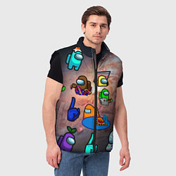 Мужской жилет Among Us Чёрная дыра, цвет: 3D-черный — фото 2