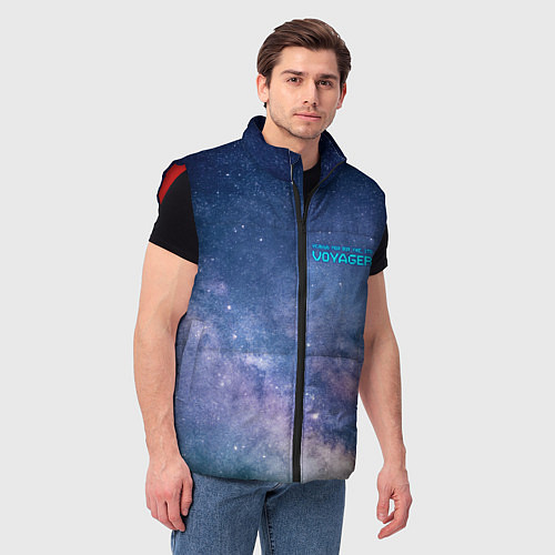 Мужской жилет Услышь мой вой уже, это Voyager / 3D-Красный – фото 3