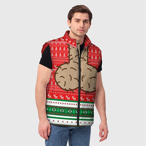 Мужской жилет НОВЫЙ ГОД LITTLE BIG / 3D-Красный – фото 3