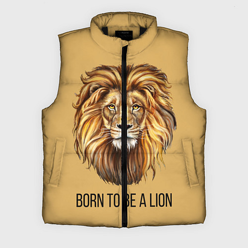 Мужской жилет Рождённый быть львом / 3D-Черный – фото 1