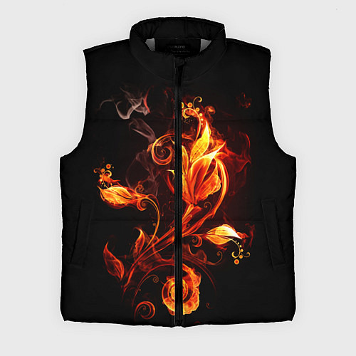 Мужской жилет Огненный цветок / 3D-Светло-серый – фото 1