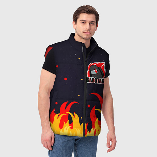 Мужской жилет Among Us Sabotage / 3D-Красный – фото 3