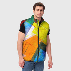 Мужской жилет Геометрический хаос, цвет: 3D-красный — фото 2