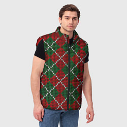 Мужской жилет Вязаная классика, цвет: 3D-красный — фото 2