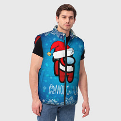 Мужской жилет Новый Год Среди Нас, цвет: 3D-красный — фото 2
