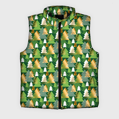 Мужской жилет Ёлки / 3D-Черный – фото 1