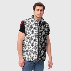 Мужской жилет Снежинки, цвет: 3D-красный — фото 2