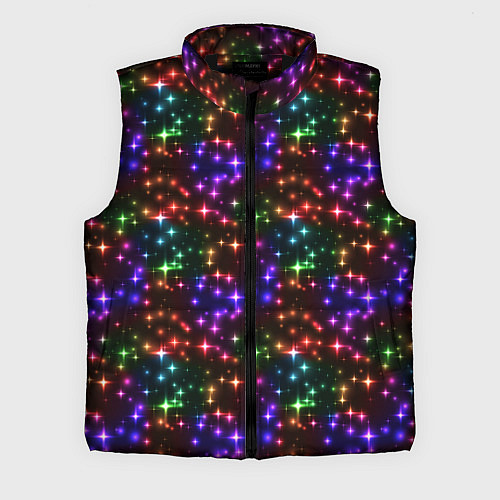 Мужской жилет Разноцветное Сияние / 3D-Черный – фото 1