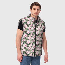 Мужской жилет Камуфляж из цветов, цвет: 3D-светло-серый — фото 2