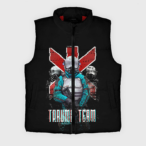 Мужской жилет CYBERPUNK TRAUMA TEAM / 3D-Красный – фото 1