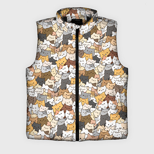Мужской жилет Котики муркотики / 3D-Черный – фото 1