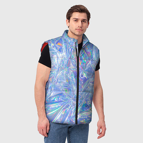 Мужской жилет 3d ice glitch / 3D-Красный – фото 3