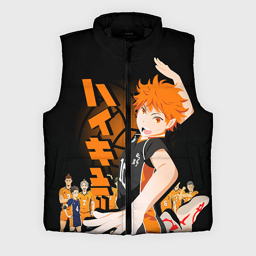 Мужской жилет ВОЛЕЙБОЛ!! HAIKYUU!! / 3D-Черный – фото 1