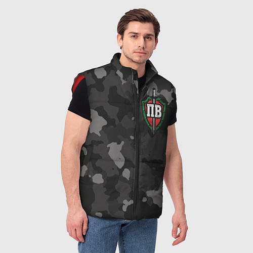 Мужской жилет Пограничные войска / 3D-Красный – фото 3