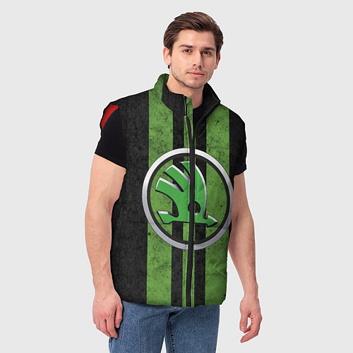 Мужской жилет Skoda Green Logo Z / 3D-Красный – фото 3