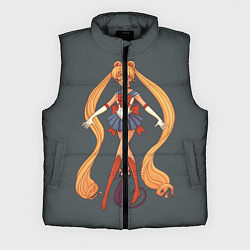 Мужской жилет Sailor Moon Сейлор Мун, цвет: 3D-черный