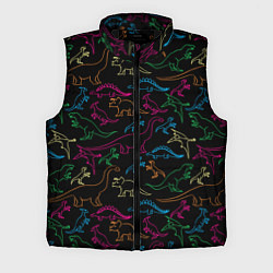Мужской жилет Динозавры, цвет: 3D-черный