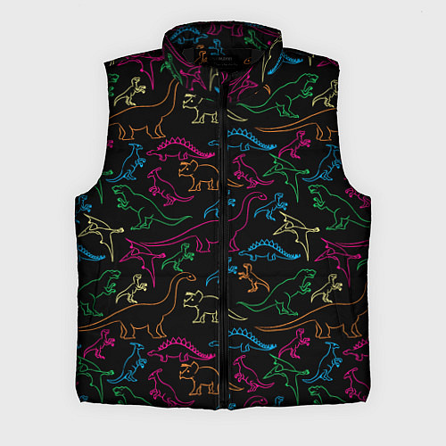 Мужской жилет Динозавры / 3D-Черный – фото 1