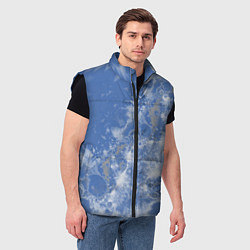 Мужской жилет Летающие треугольники, цвет: 3D-черный — фото 2