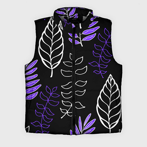 Мужской жилет Листья / 3D-Светло-серый – фото 1