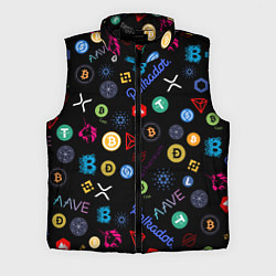 Мужской жилет ЛОГОТИПЫ КРИПТОВАЛЮТ Z, цвет: 3D-черный