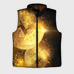 Мужской жилет БИТКОИН ЗОЛОТО BITCOIN GOLD, цвет: 3D-красный