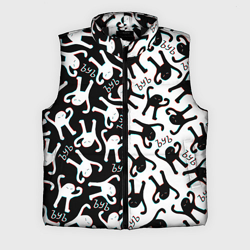 Мужской жилет МЕМ КОТ ЪУЪ СЪУКА / 3D-Черный – фото 1