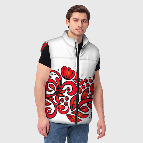 Мужской жилет ХОХЛОМА / 3D-Красный – фото 3