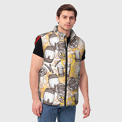 Мужской жилет Пиво Beer, цвет: 3D-красный — фото 2