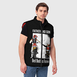 Мужской жилет Папа и сын, цвет: 3D-красный — фото 2
