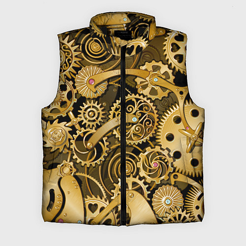 Мужской жилет Стимпанк механизмы шестеренки / 3D-Черный – фото 1