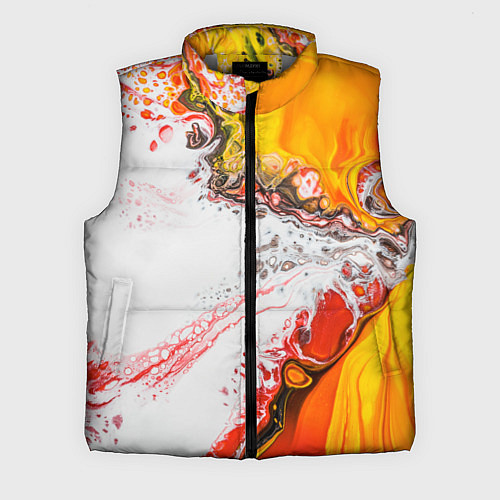 Мужской жилет Рисунок желтой краской / 3D-Светло-серый – фото 1