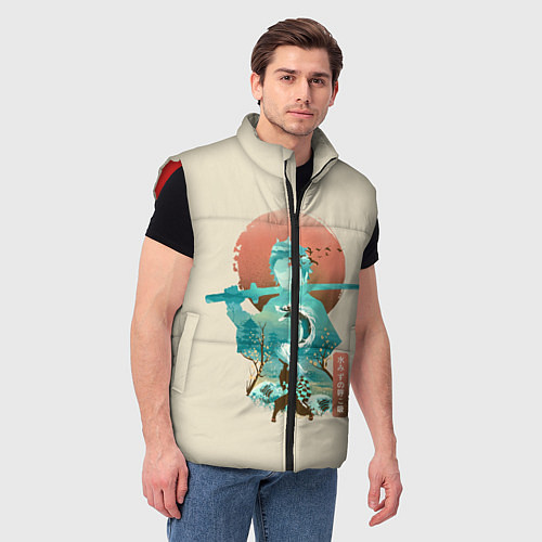 Мужской жилет Demon Slayer Tanjiro / 3D-Красный – фото 3