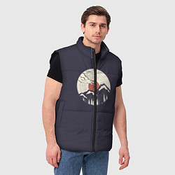 Мужской жилет Mountain Vinyl Record, цвет: 3D-черный — фото 2