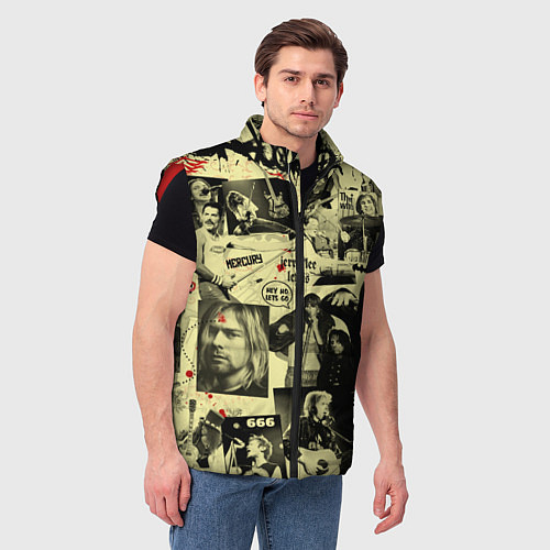 Мужской жилет РОК КУМИРЫ / 3D-Красный – фото 3